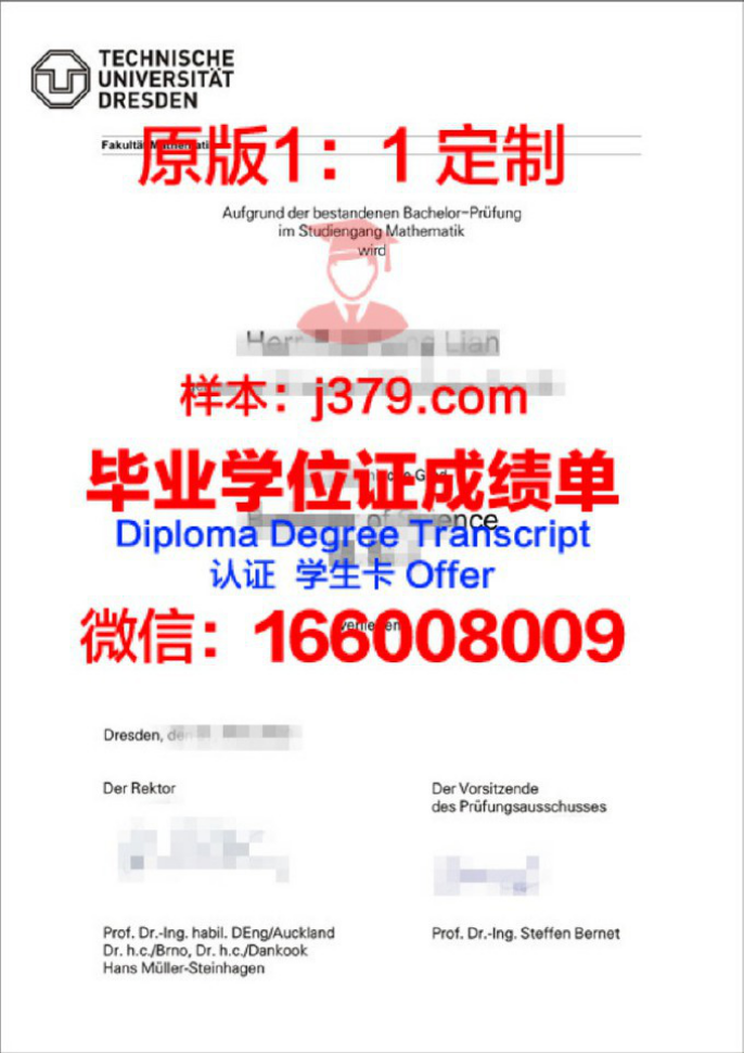 德累斯顿国际大学毕业证学位文凭学历Diploma