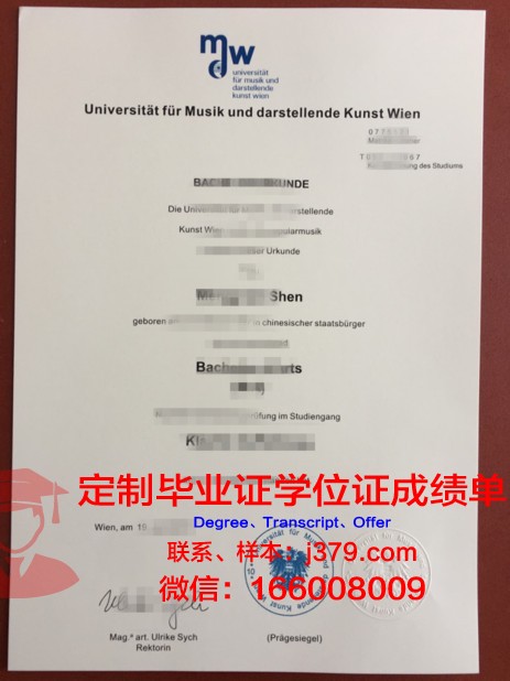 维也纳应用艺术大学毕业证：一份跨越时空的荣誉证书