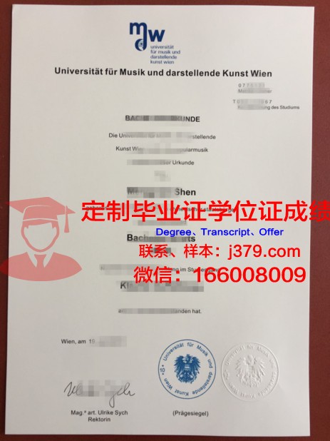 维也纳音乐与表演艺术大学毕业证diploma