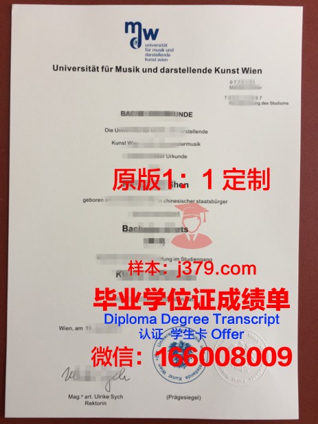 维也纳应用艺术大学毕业证Diploma文凭