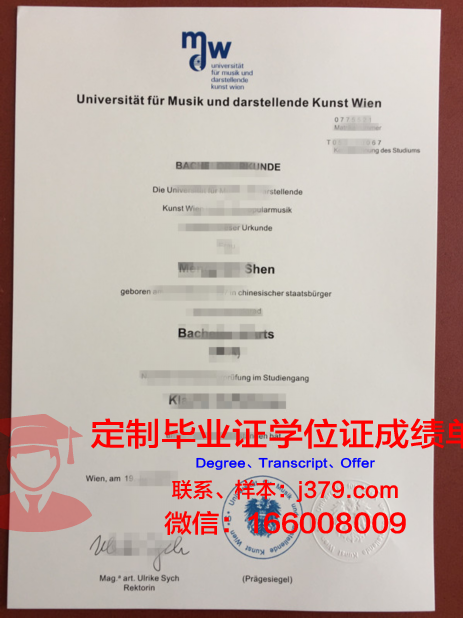 维也纳经济大学毕业证模板(维也纳大学毕业证书)