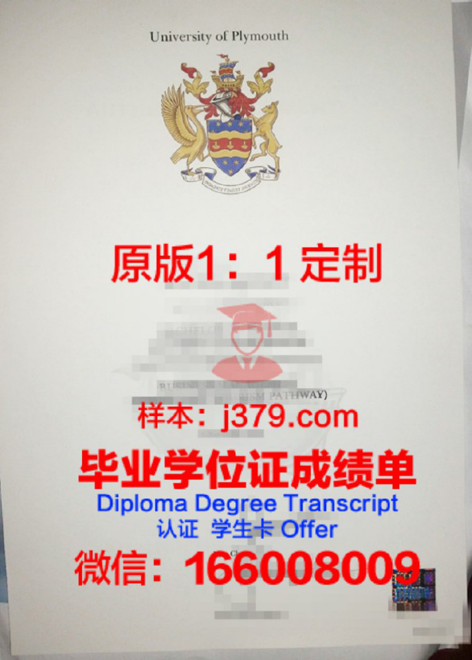 普利茅斯大学 diploma 毕业证