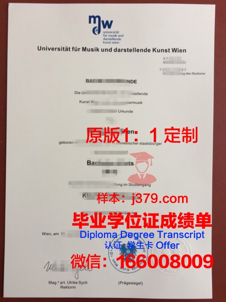 维也纳音乐与艺术市立大学毕业证原件(维也纳音乐学院落榜生)