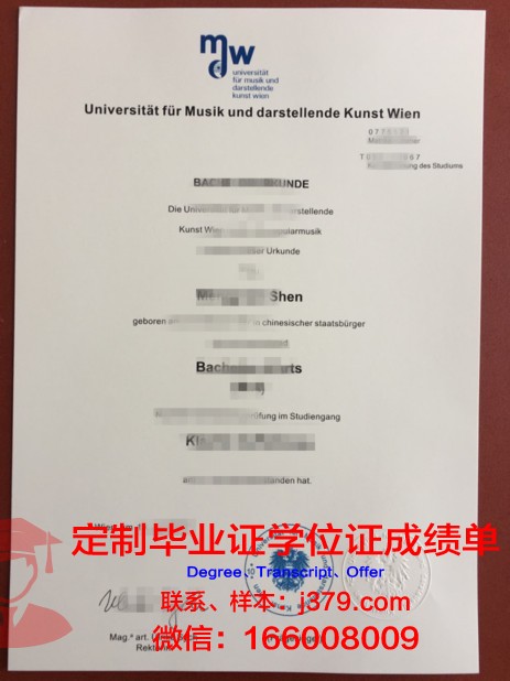 维也纳模都尔大学毕业学位