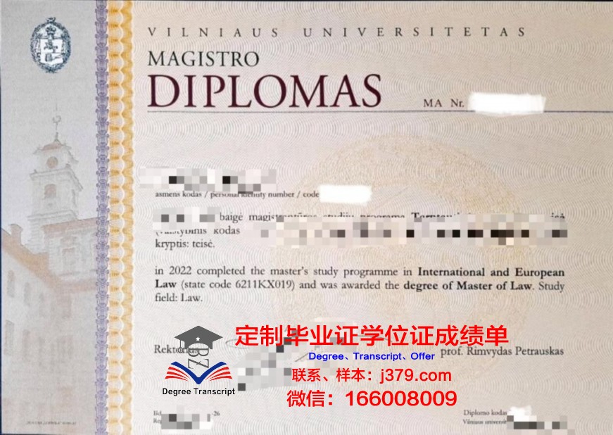 维尔纽斯工业大学硕士毕业证：跨越国界的学术成就证明