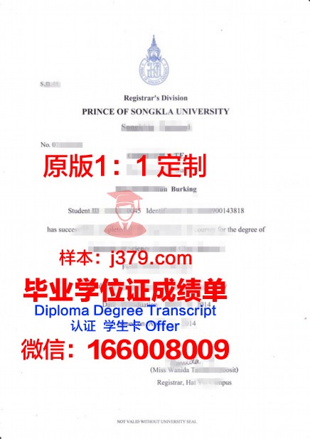 宋卡王子大学毕业证外壳(宋卡王子大学申请条件)